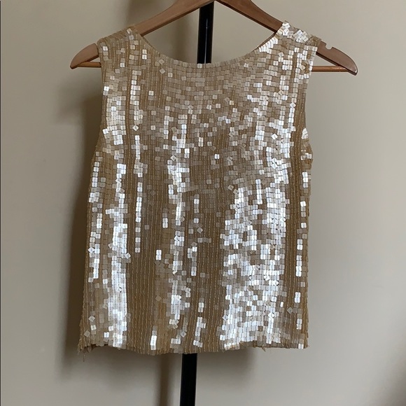 Sequined Silk Tank Top - Picture 2 of 3